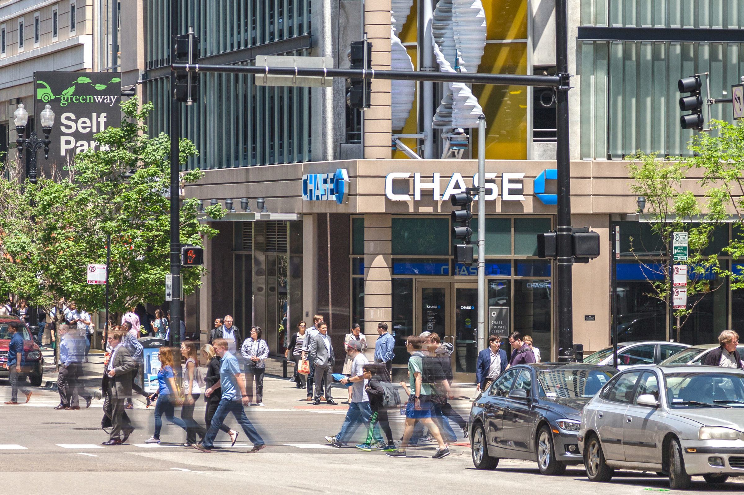 Greenway Self Park Building Exterior Chase Bank Day