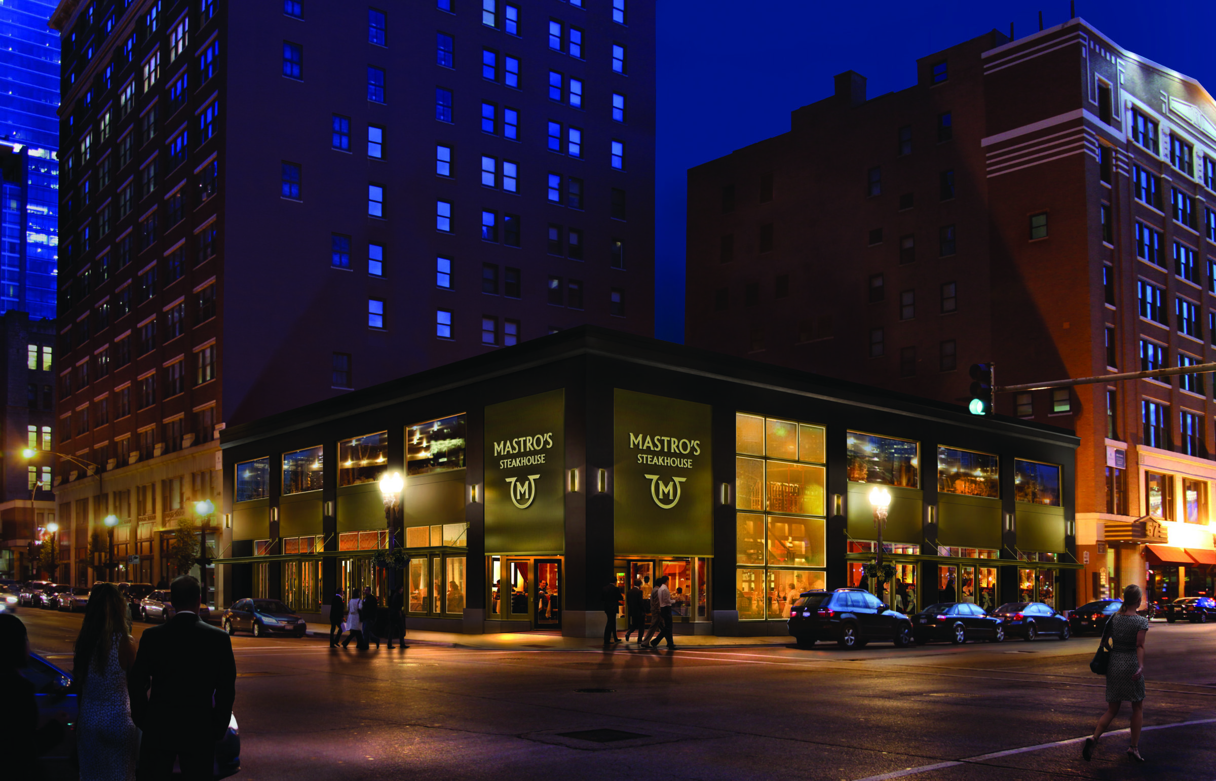 520 N Dearborn Building Exterior Night