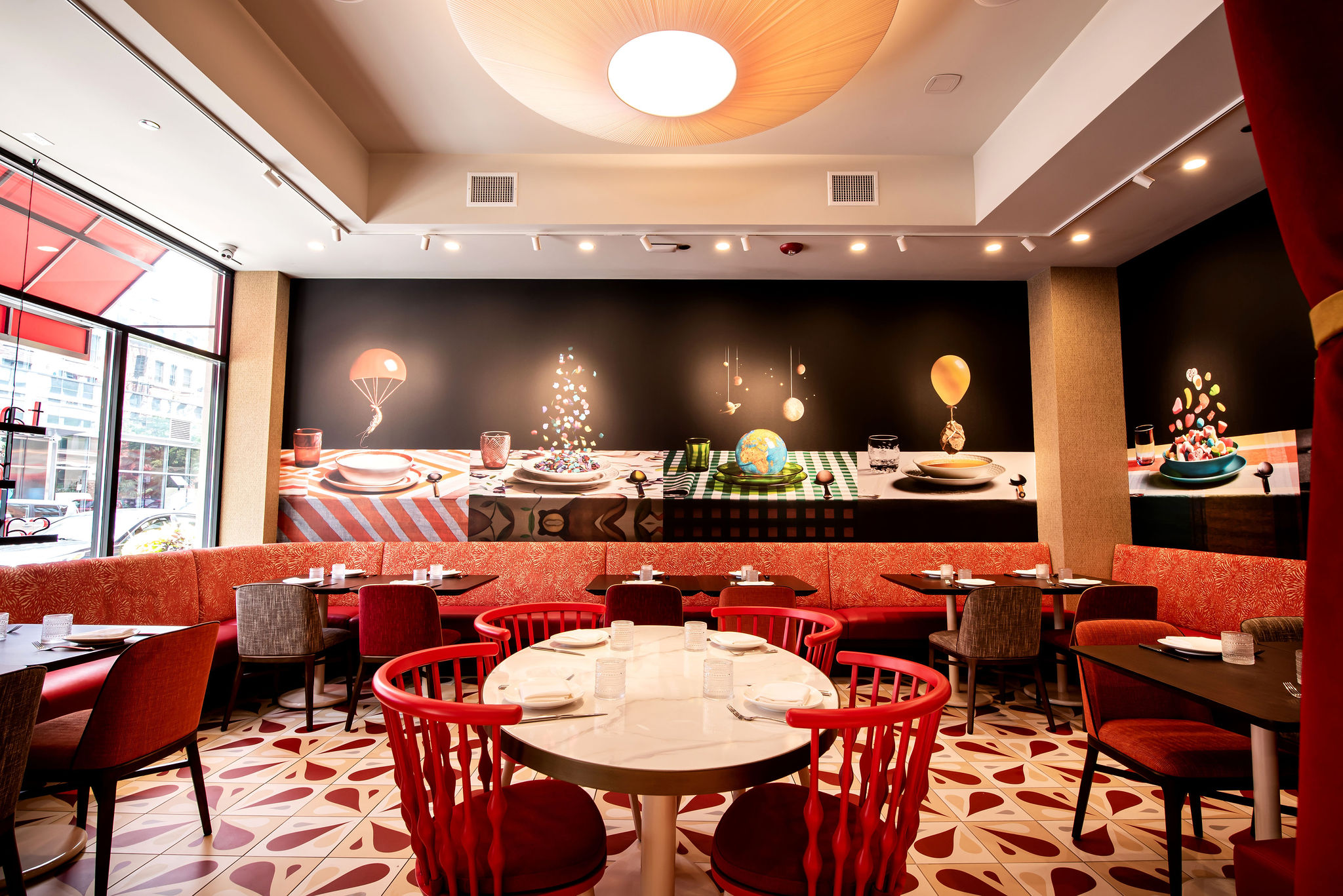500 N Clark Building Interior Jaleo Restaurant Tables